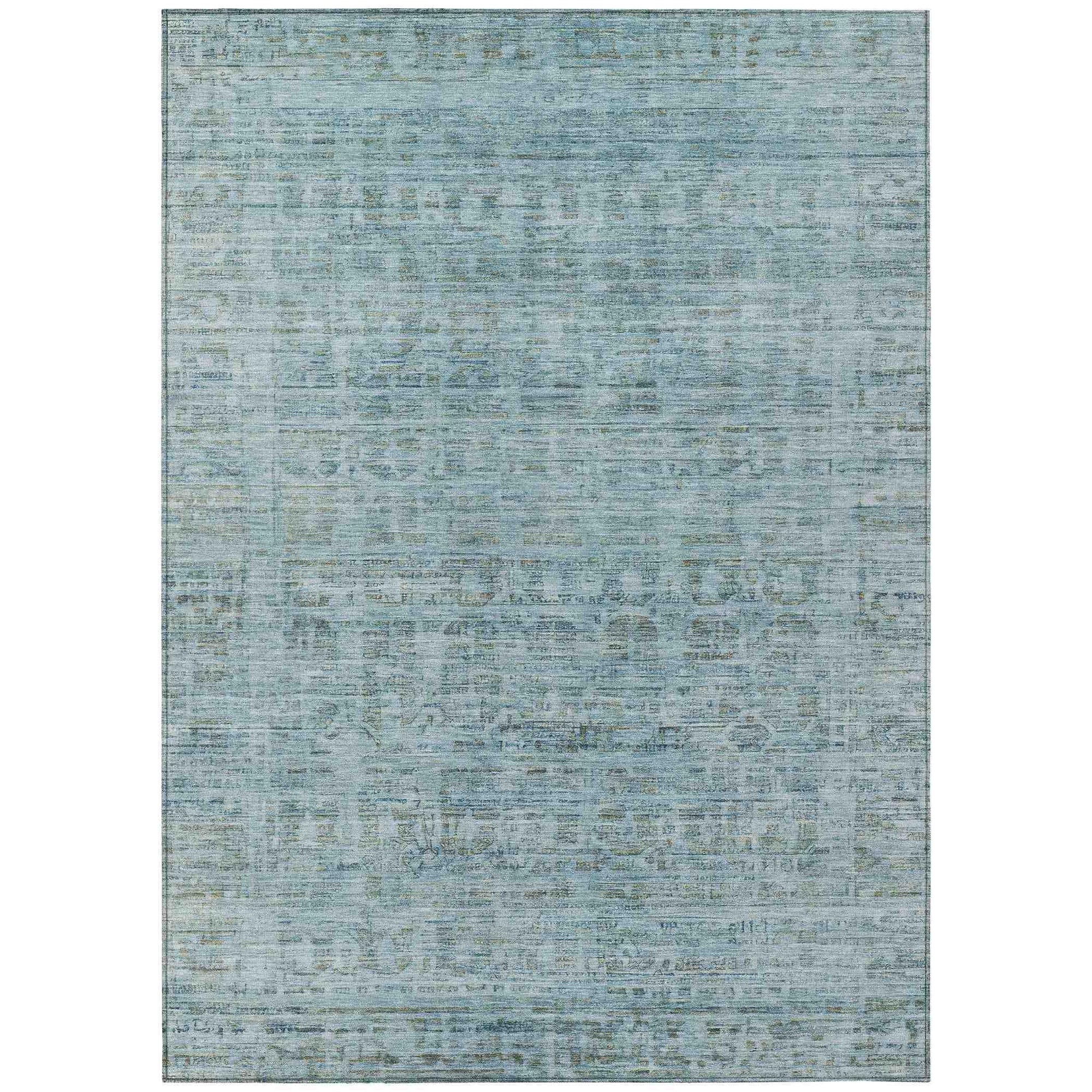 Addison Rugs Laeoril Blue Washable Indoor-Outdoor Rug