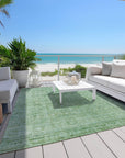 Addison Rugs Laeoril Teal Washable Indoor-Outdoor Rug