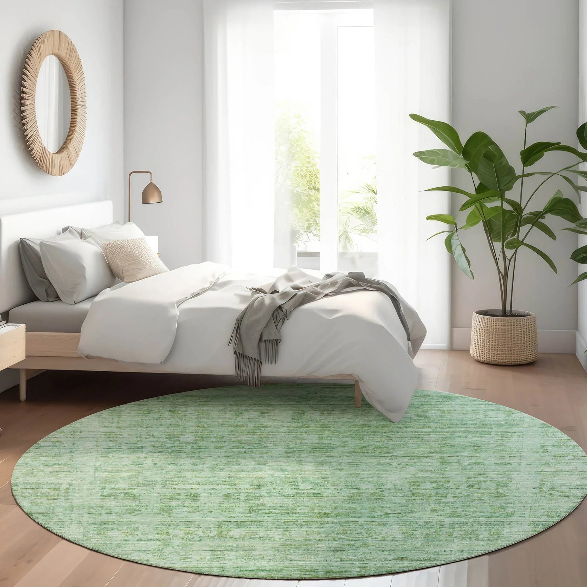 Addison Rugs Laeoril Teal Washable Indoor-Outdoor Rug