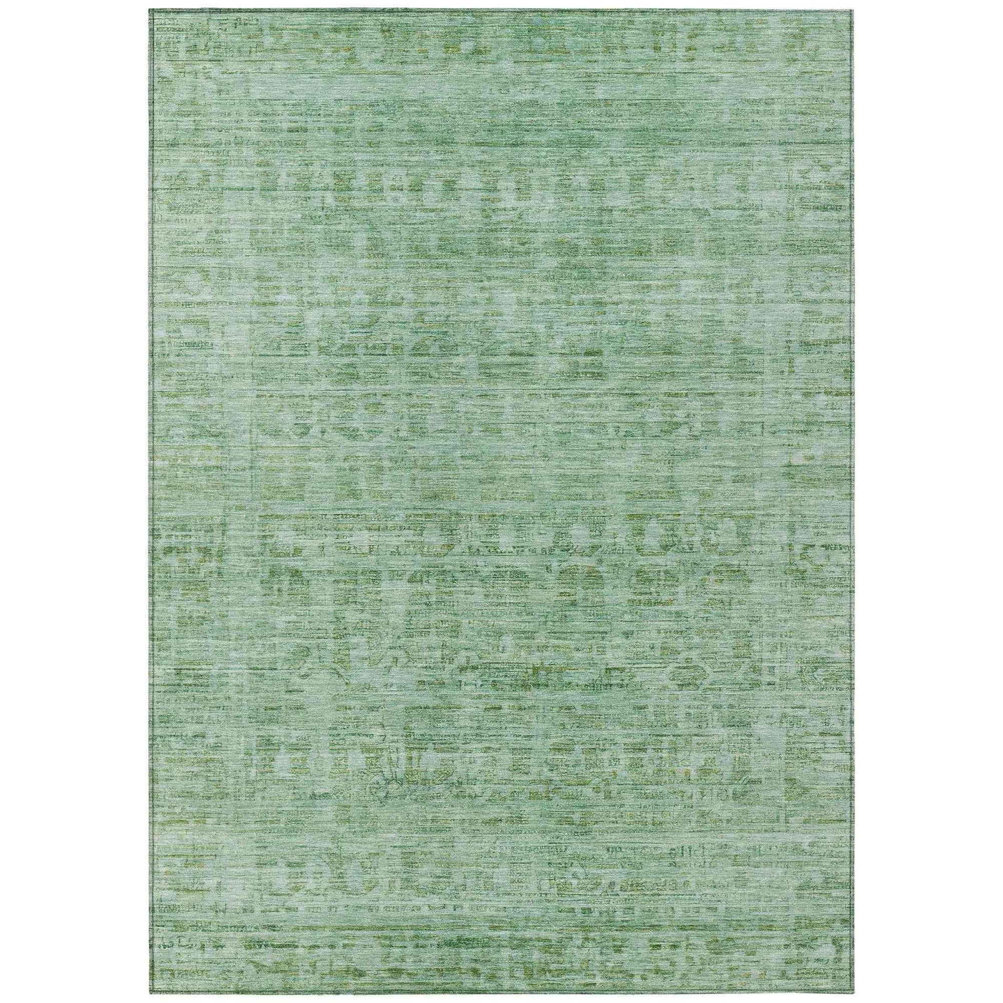 Addison Rugs Laeoril Teal Washable Indoor-Outdoor Rug