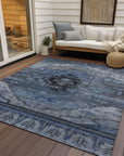 Addison Rugs Maeain Blue Washable Indoor-Outdoor Rug
