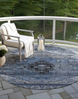 Addison Rugs Maeain Blue Washable Indoor-Outdoor Rug