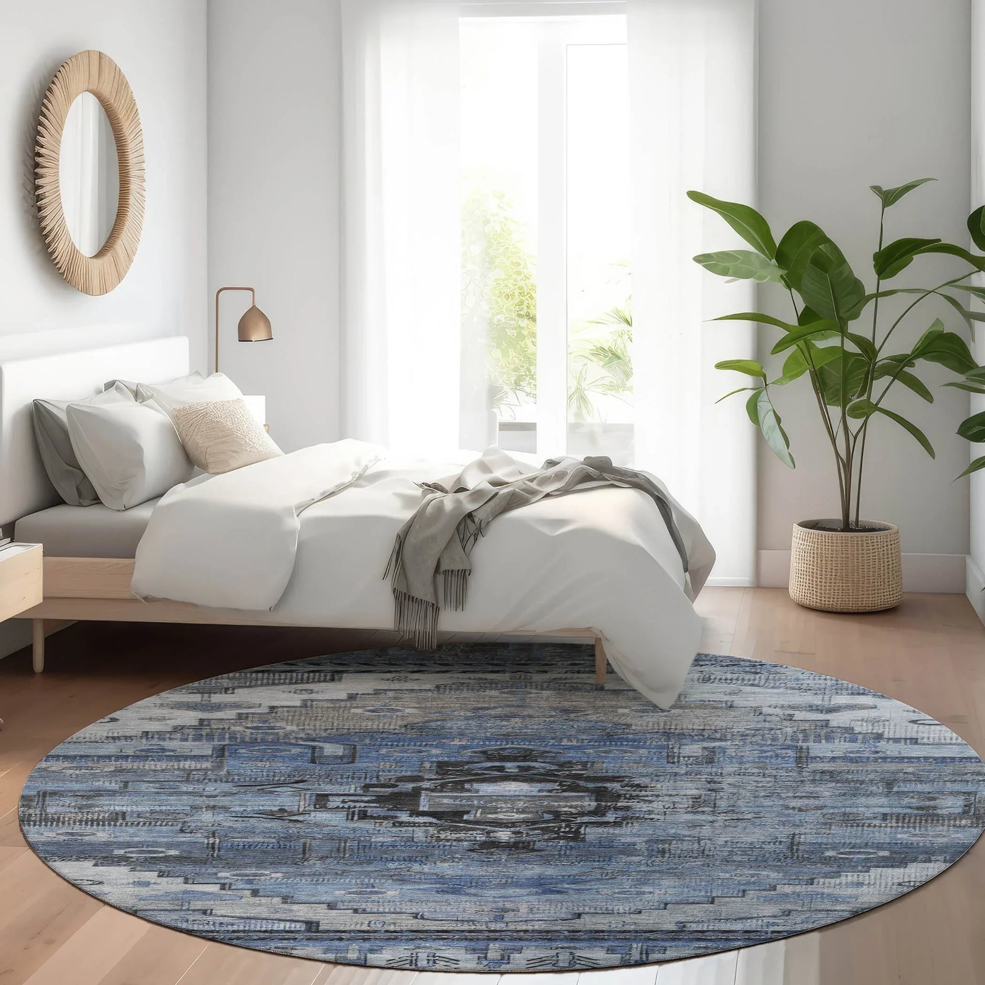 Addison Rugs Maeain Blue Washable Indoor-Outdoor Rug