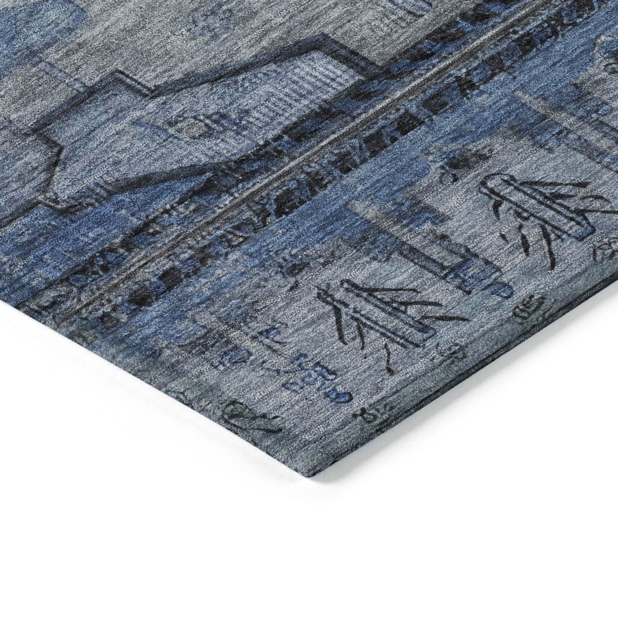 Addison Rugs Maeain Blue Washable Indoor-Outdoor Rug