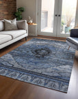 Addison Rugs Maeain Blue Washable Indoor-Outdoor Rug