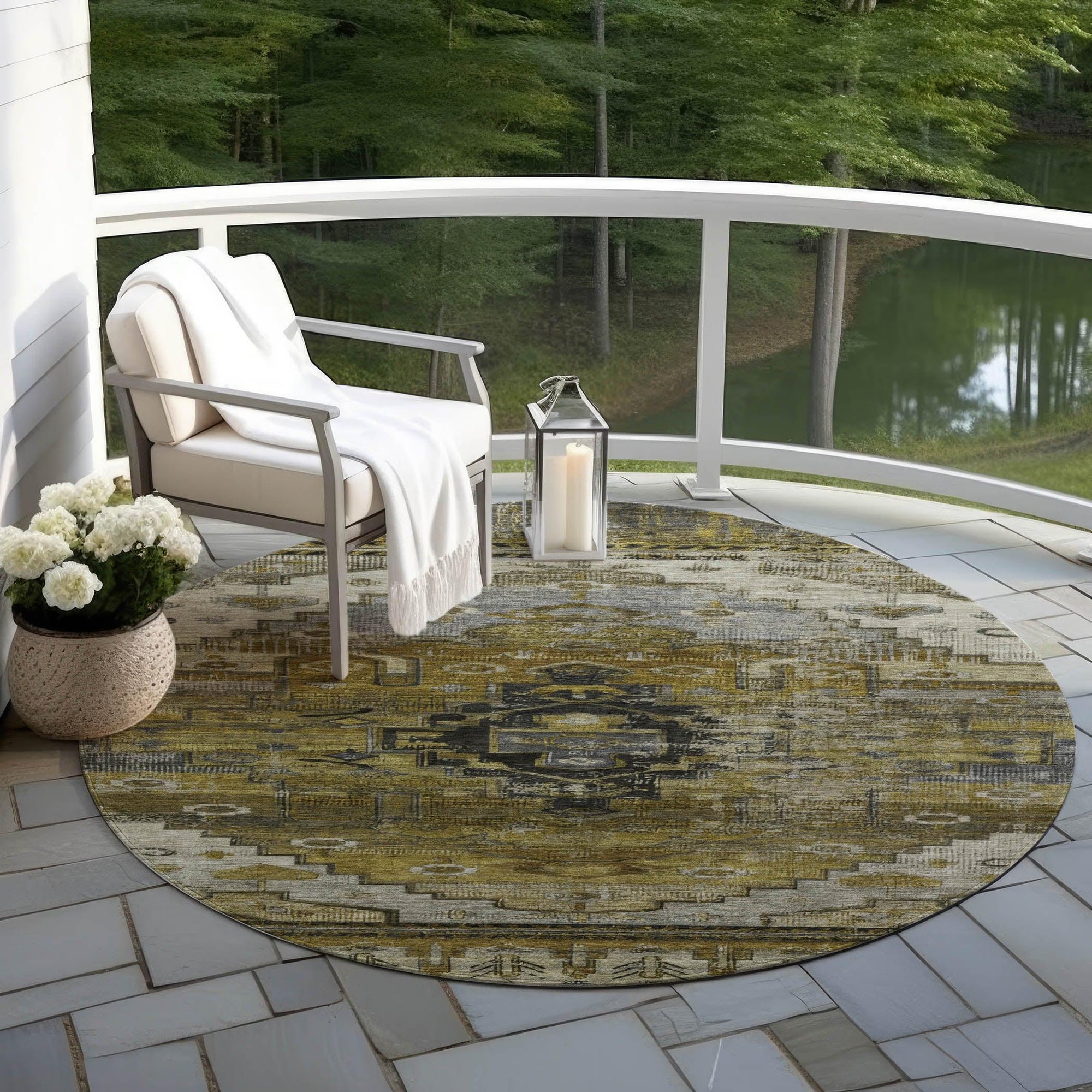 Addison Rugs Maeain Brown Washable Indoor-Outdoor Rug