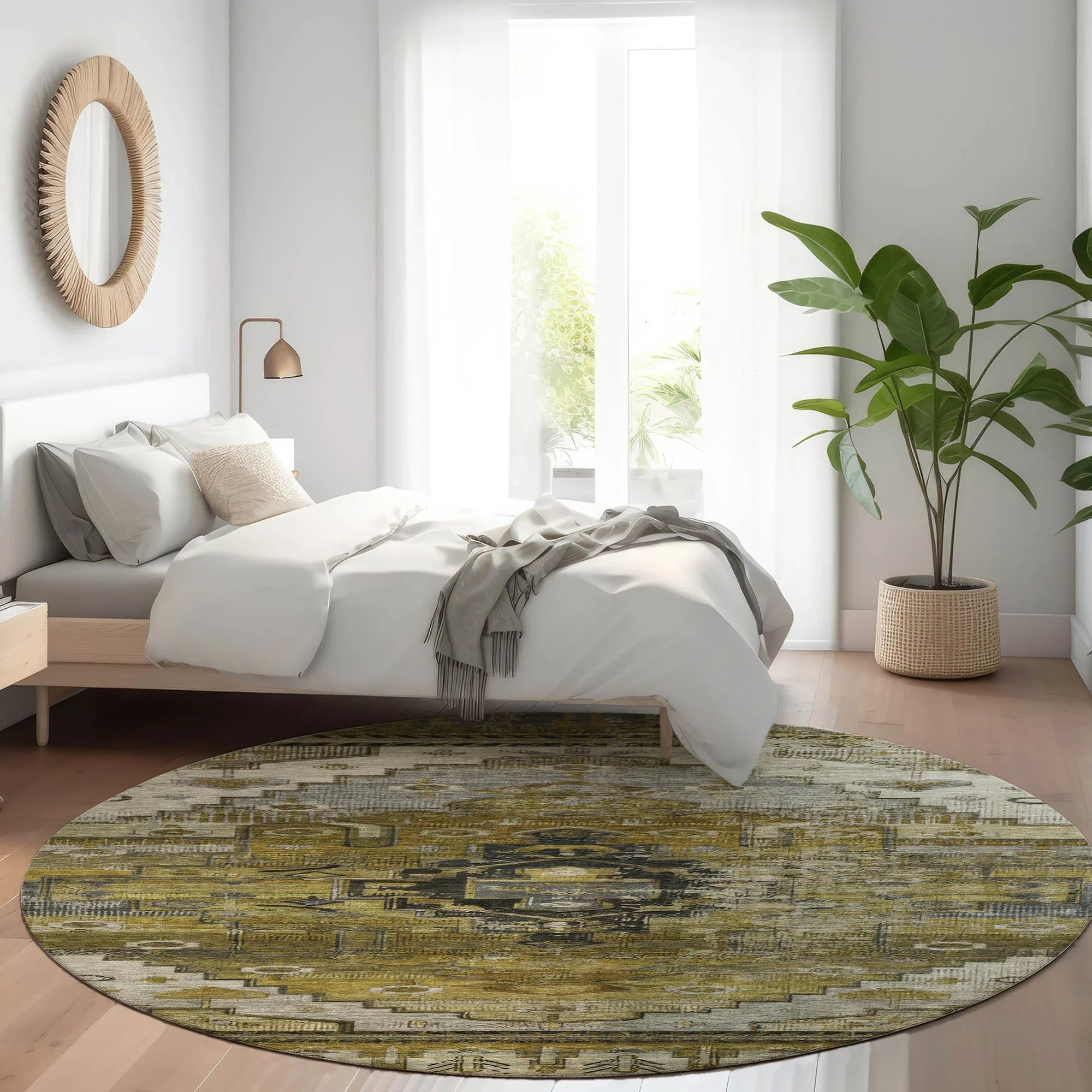 Addison Rugs Maeain Brown Washable Indoor-Outdoor Rug