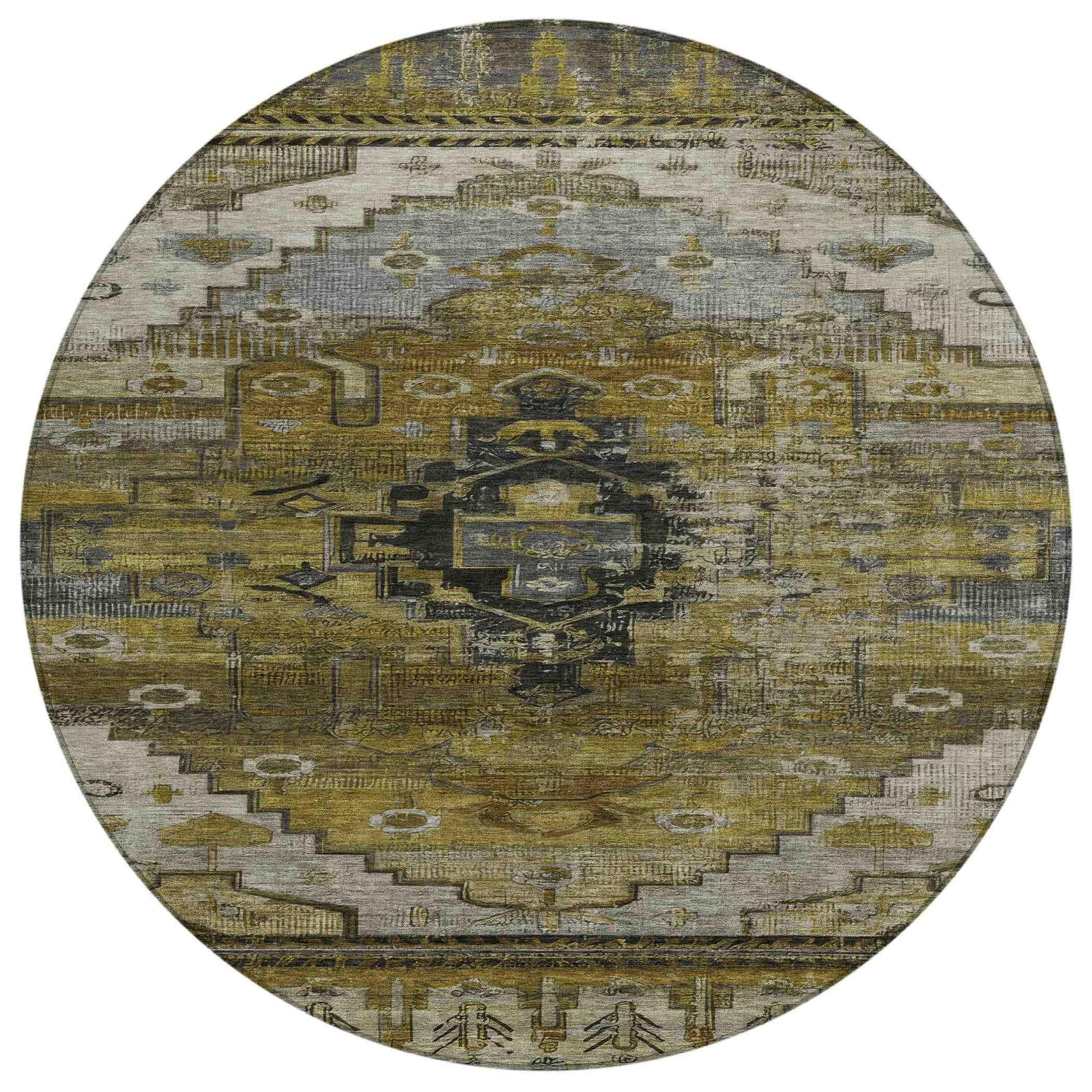 Addison Rugs Maeain Brown Washable Indoor-Outdoor Rug