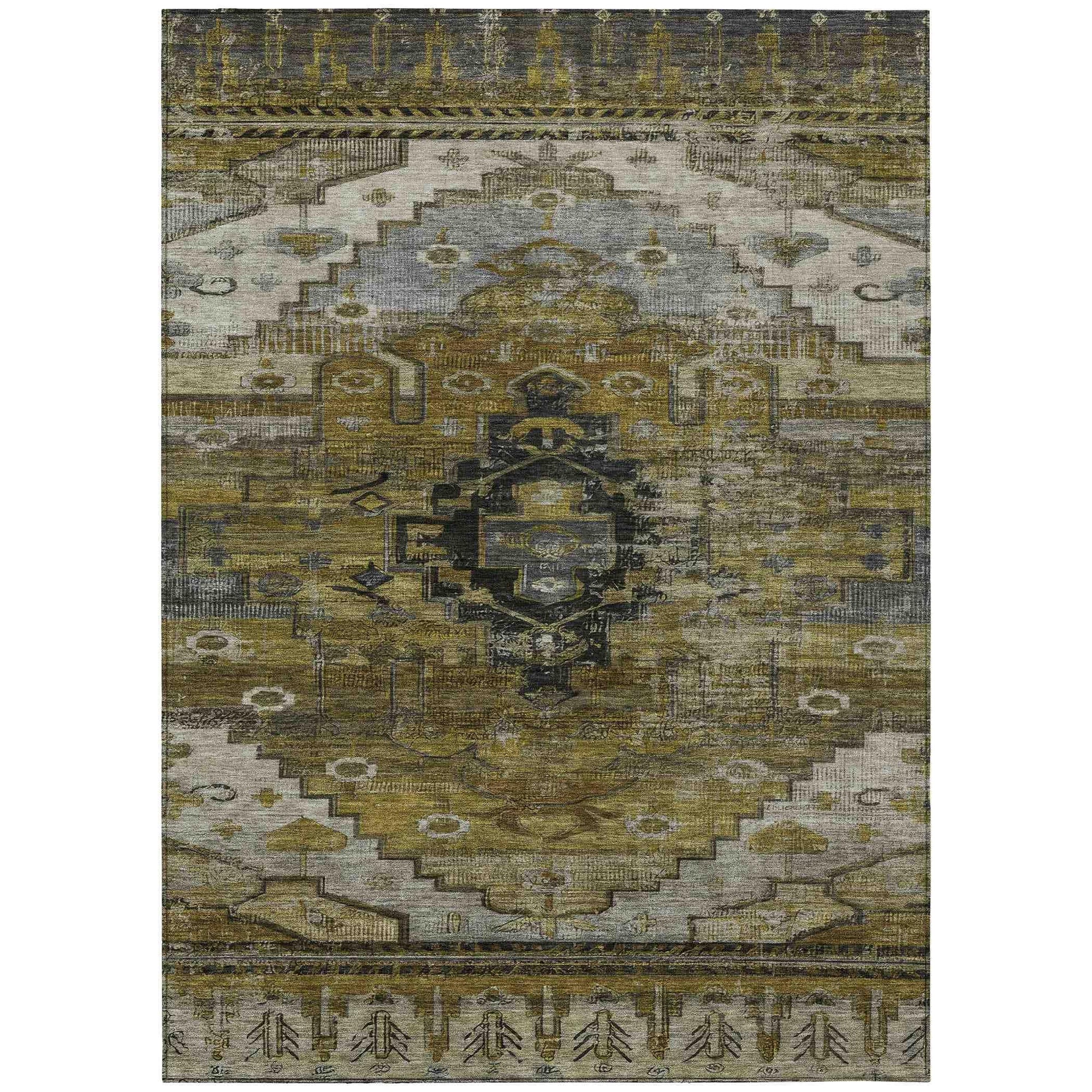 Addison Rugs Maeain Brown Washable Indoor-Outdoor Rug