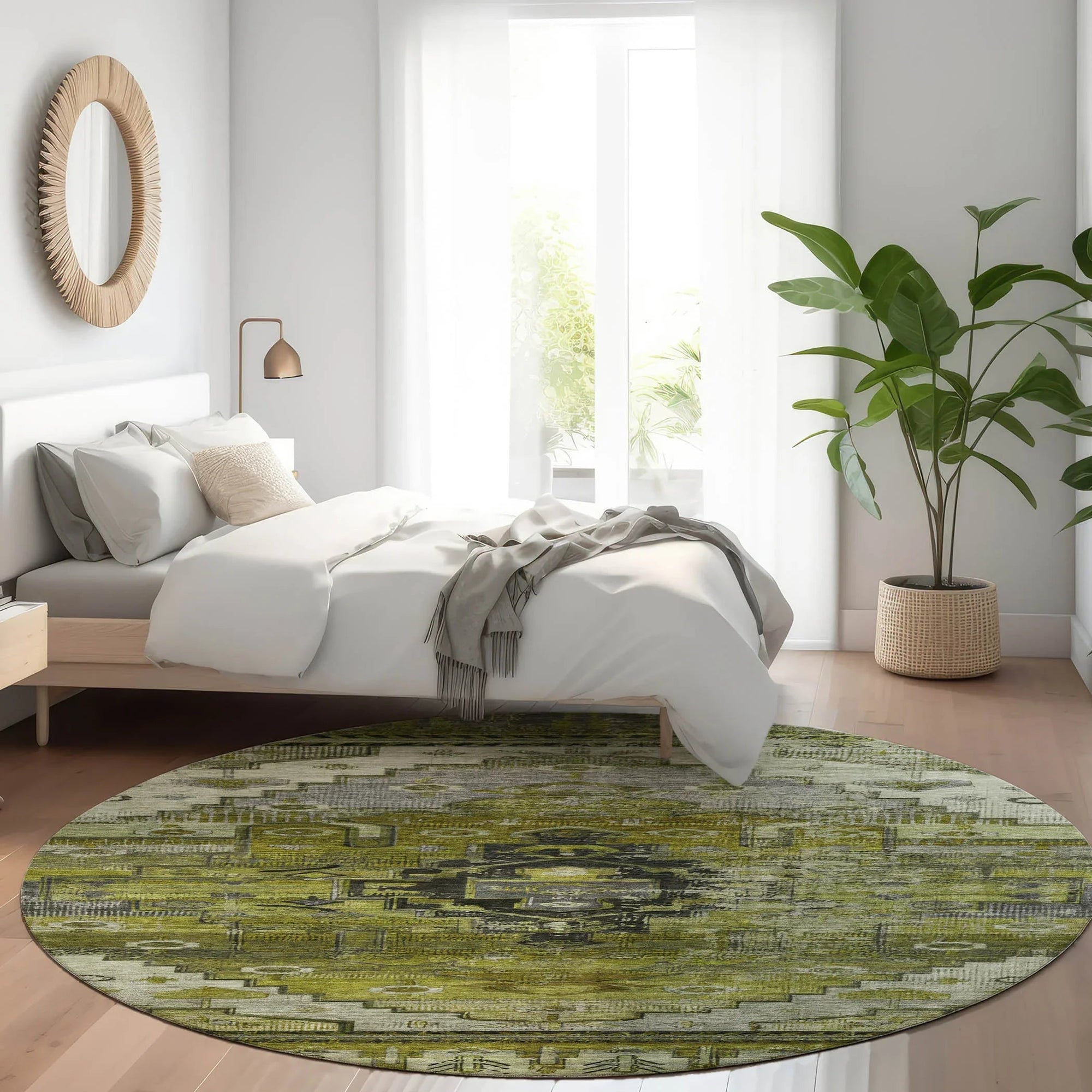 Addison Rugs Maeain Green Washable Indoor-Outdoor Rug