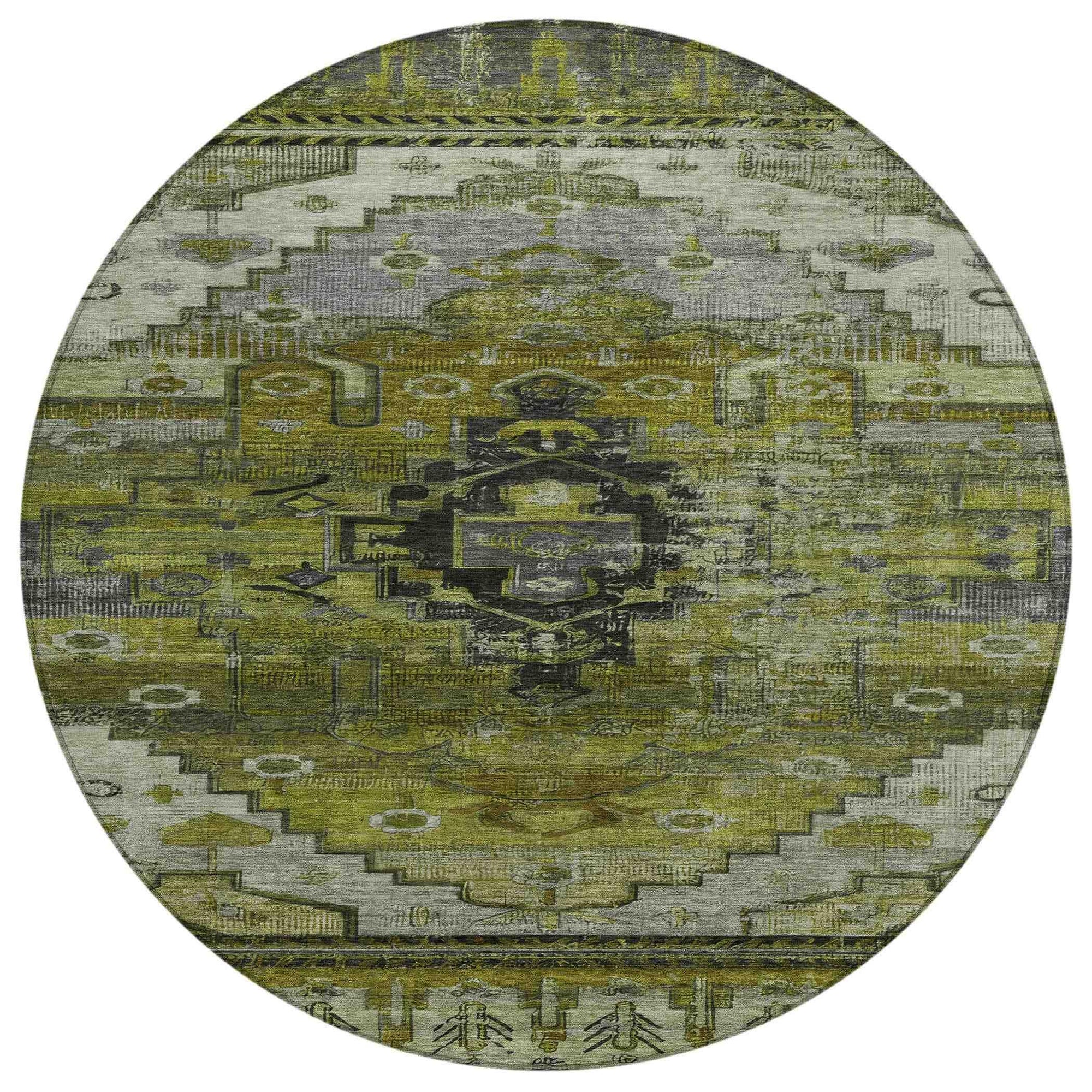 Addison Rugs Maeain Green Washable Indoor-Outdoor Rug