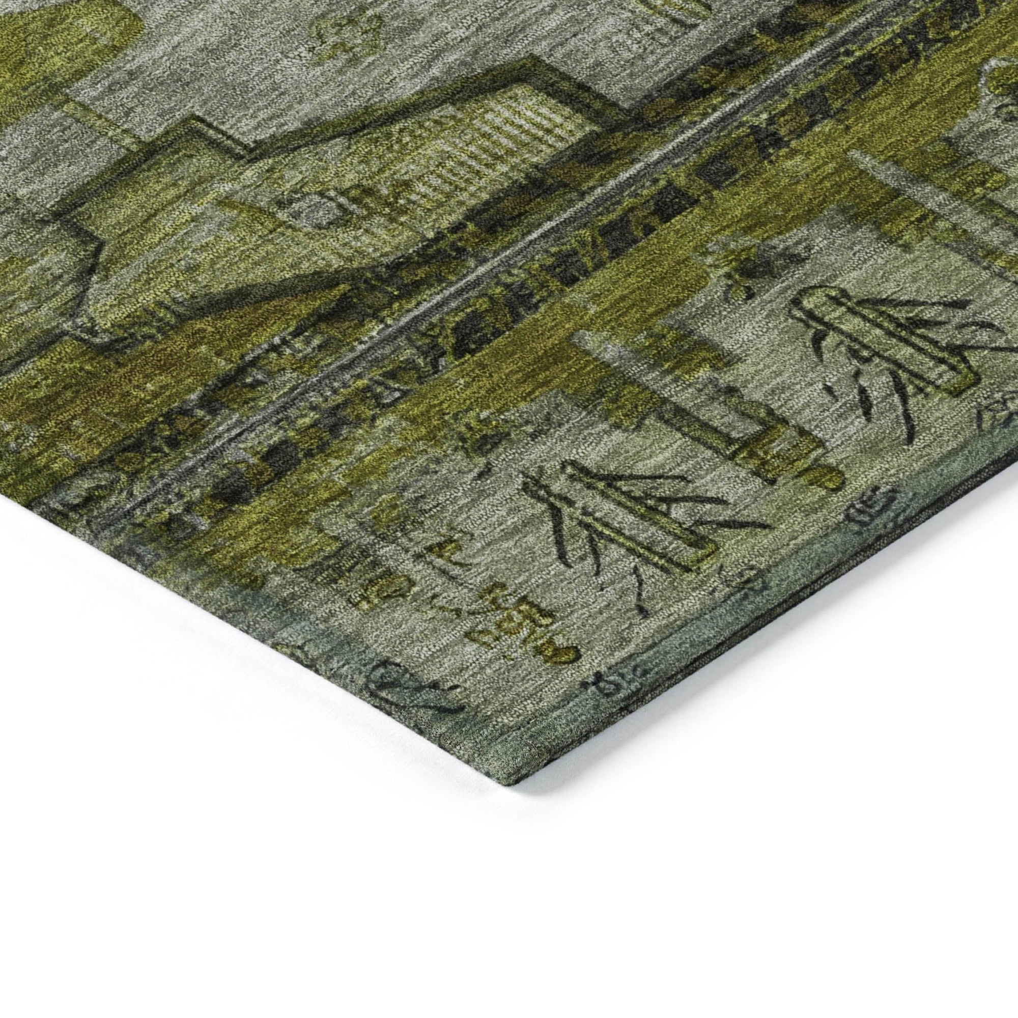 Addison Rugs Maeain Green Washable Indoor-Outdoor Rug
