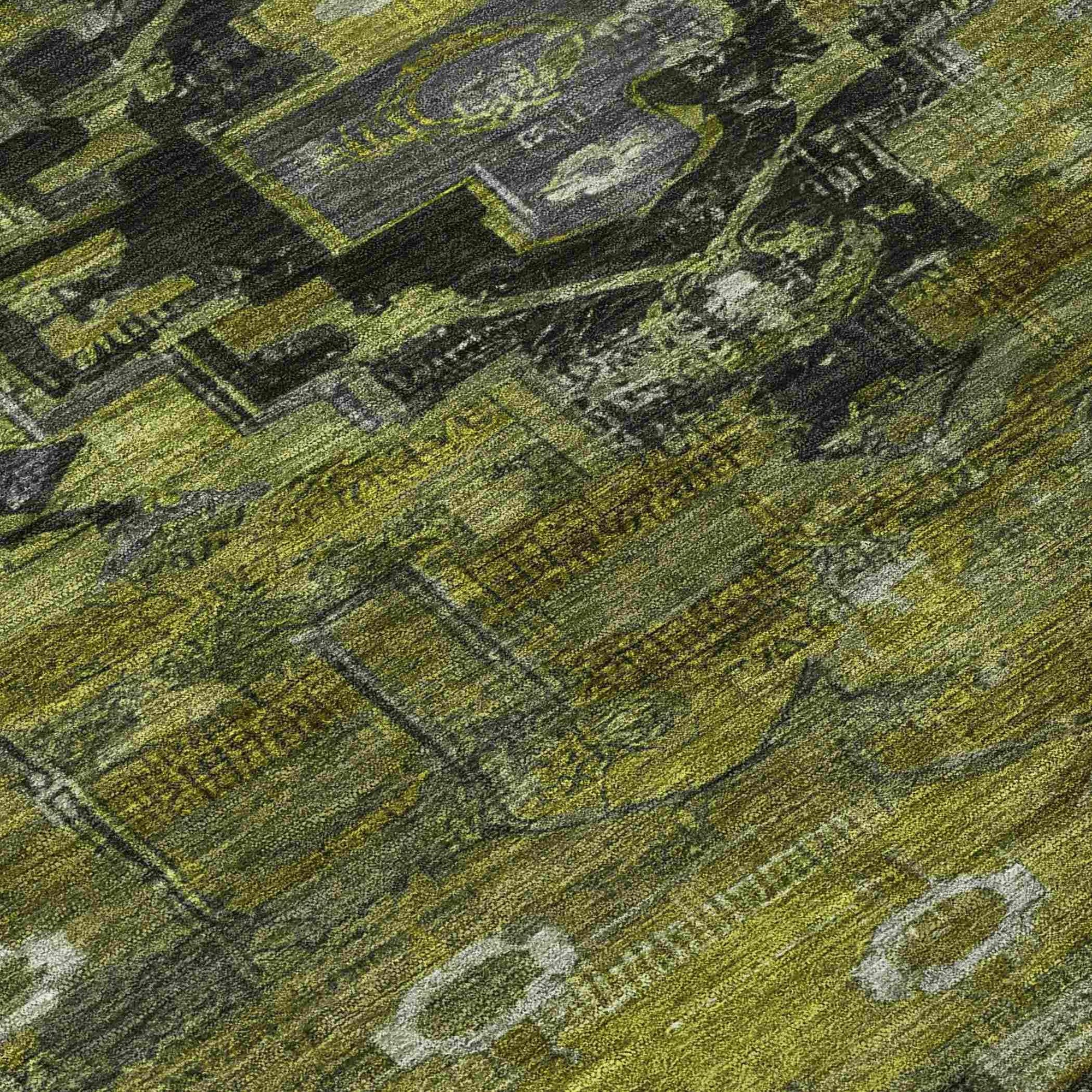 Addison Rugs Maeain Green Washable Indoor-Outdoor Rug