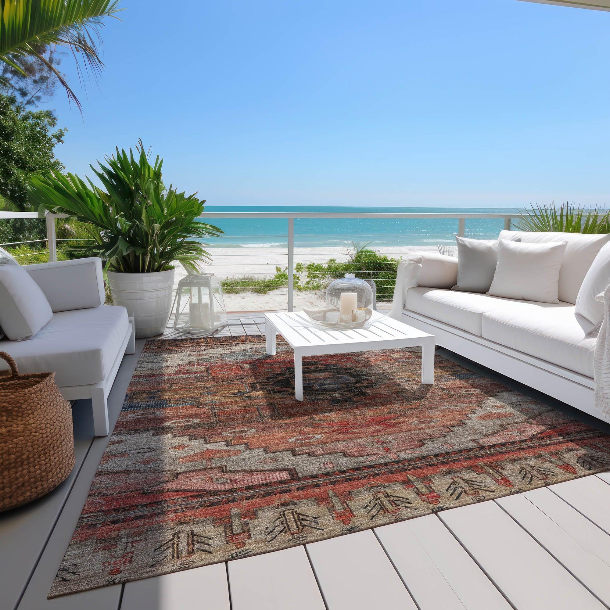 Addison Rugs Maeain Paprika Washable Indoor-Outdoor Rug