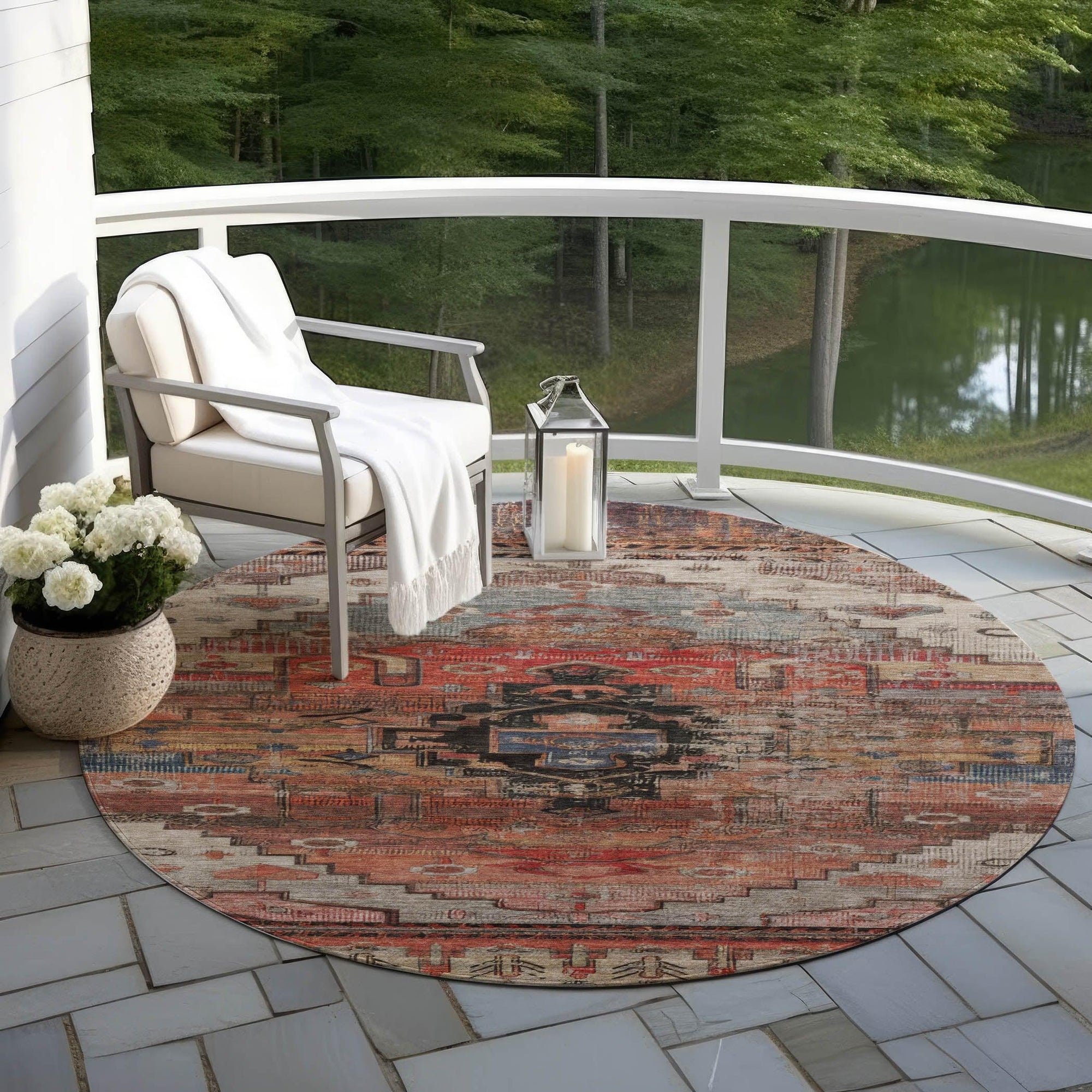 Addison Rugs Maeain Paprika Washable Indoor-Outdoor Rug