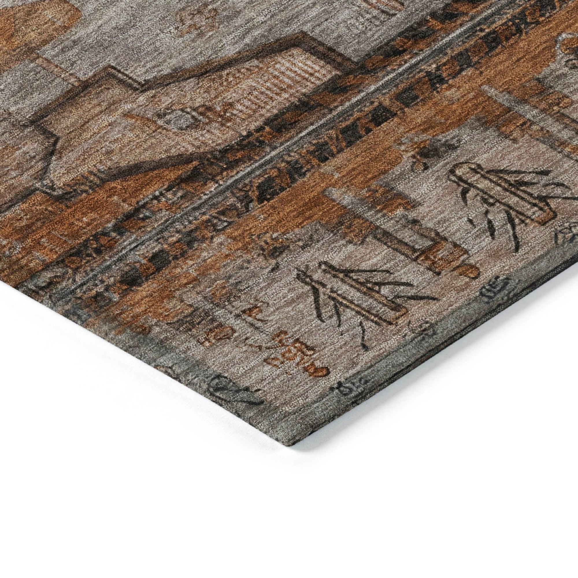Addison Rugs Maeain Orange Washable Indoor-Outdoor Rug