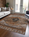 Addison Rugs Maeain Orange Washable Indoor-Outdoor Rug