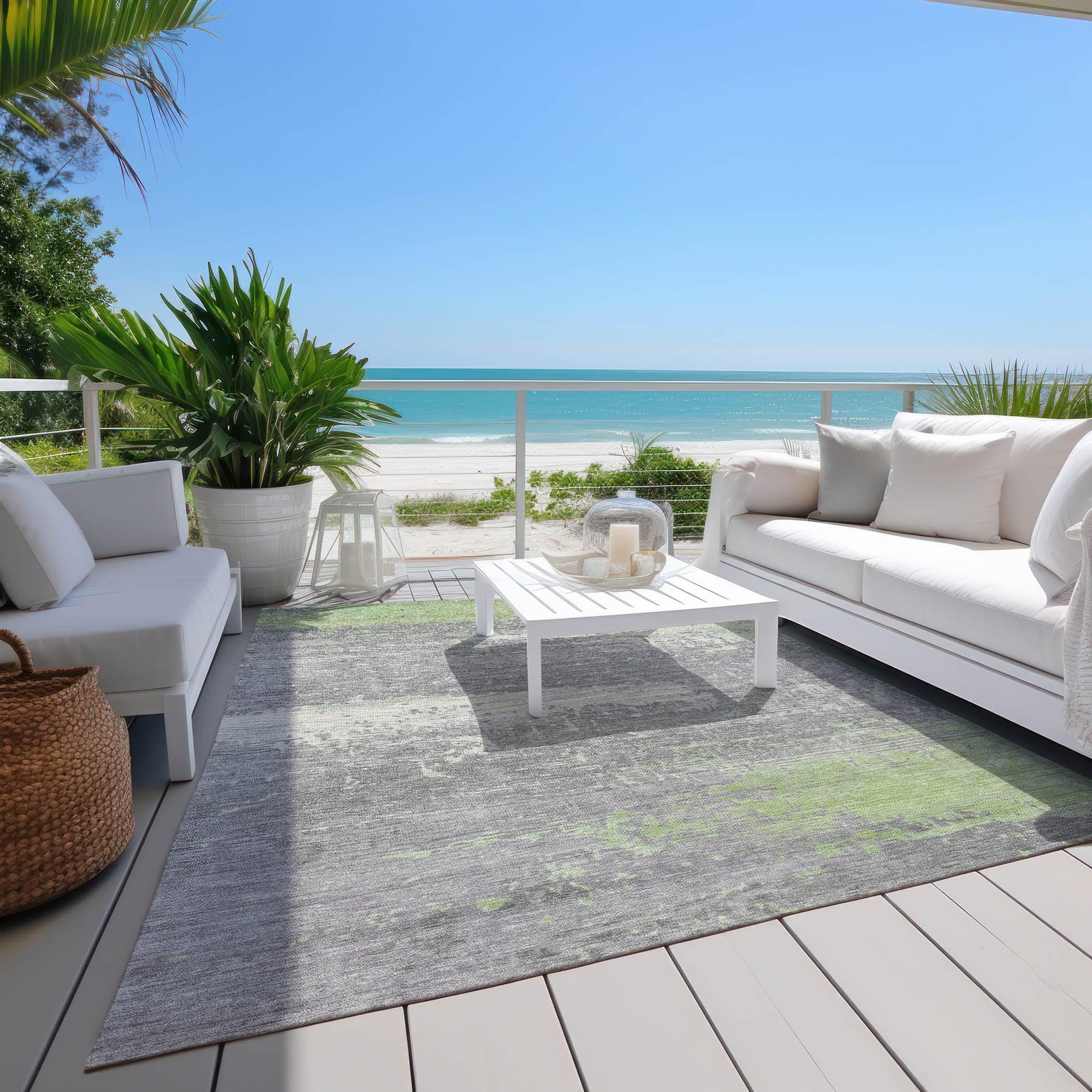 Addison Rugs Maeanor Green Washable Indoor-Outdoor Rug