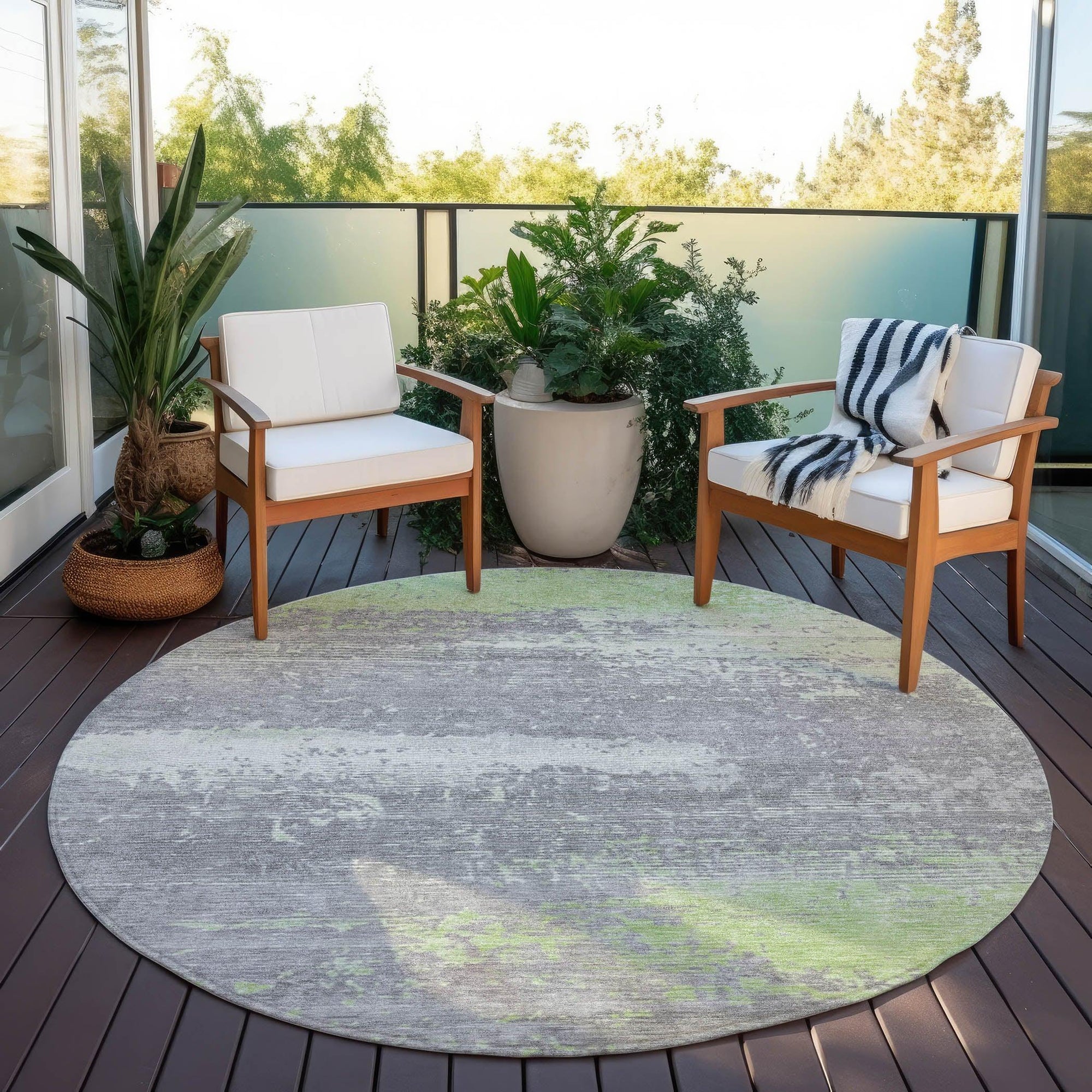 Addison Rugs Maeanor Green Washable Indoor-Outdoor Rug