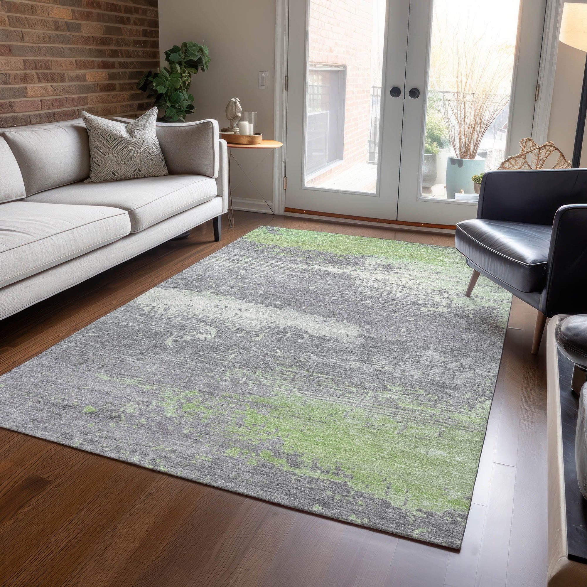 Addison Rugs Maeanor Green Washable Indoor-Outdoor Rug