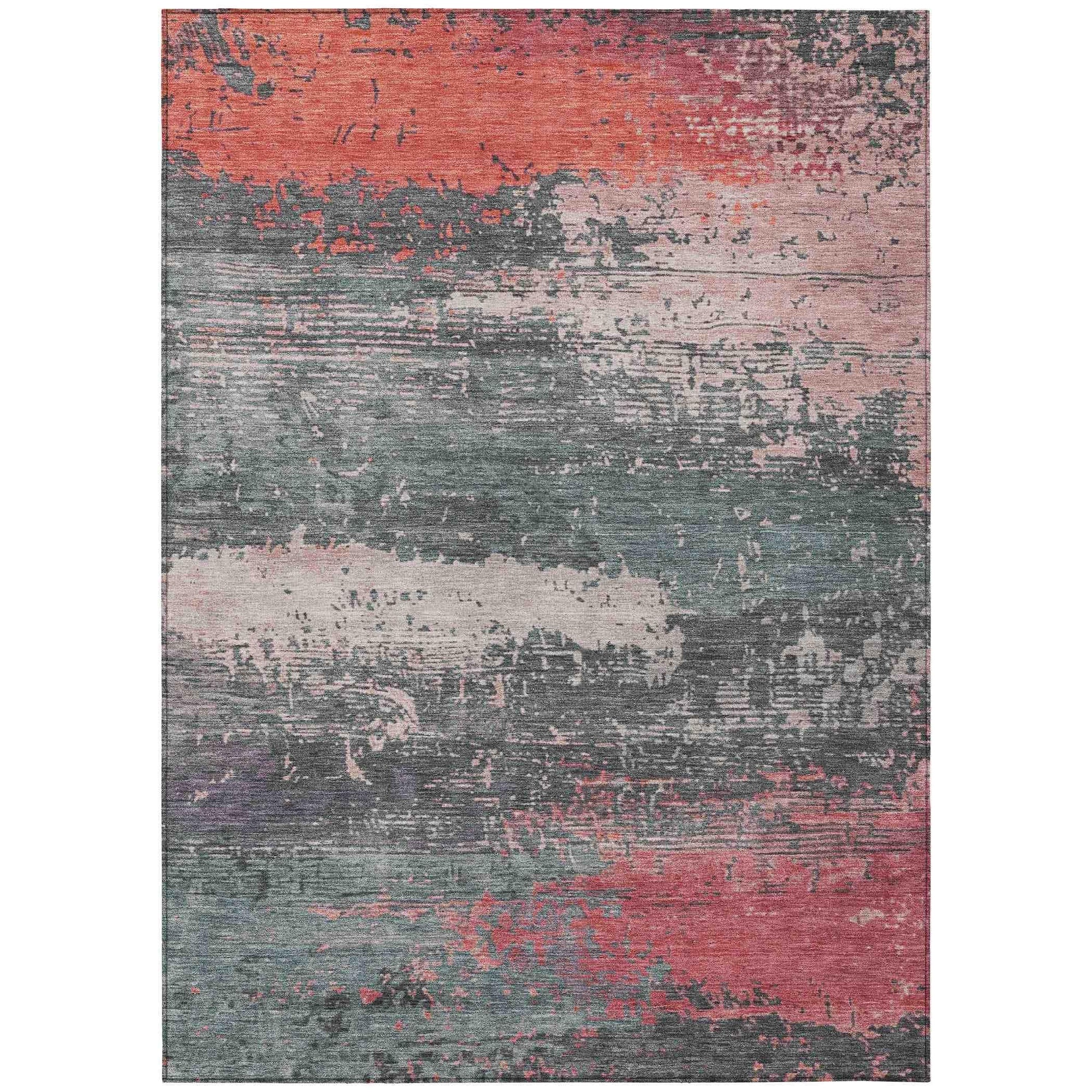 Addison Rugs Maeanor Orange Washable Indoor-Outdoor Rug