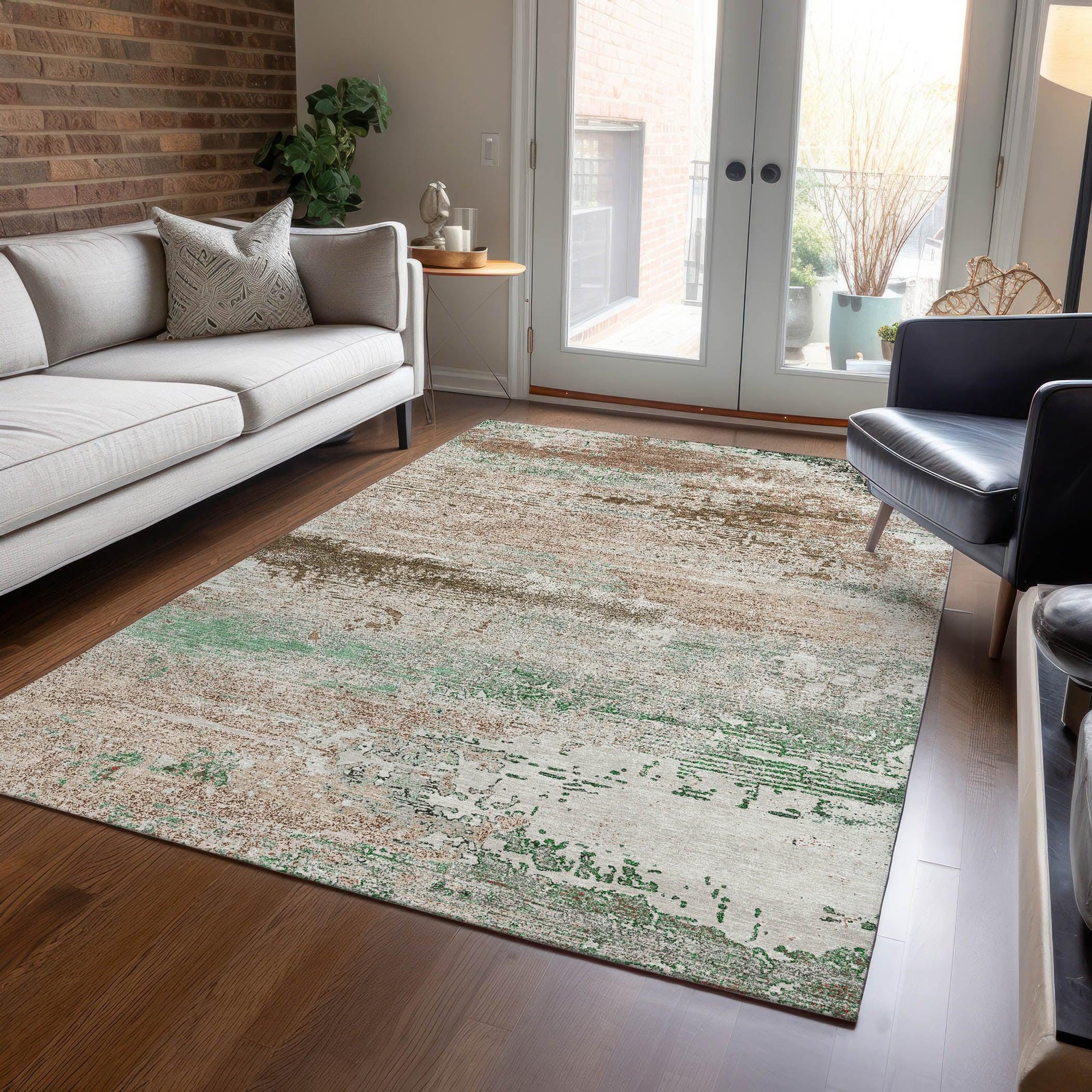 Addison Rugs Maeanor Brown Washable Indoor-Outdoor Rug