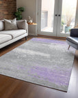 Addison Rugs Maeanor Purple Washable Indoor-Outdoor Rug