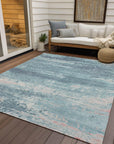 Addison Rugs Maeara Teal Washable Indoor-Outdoor Rug