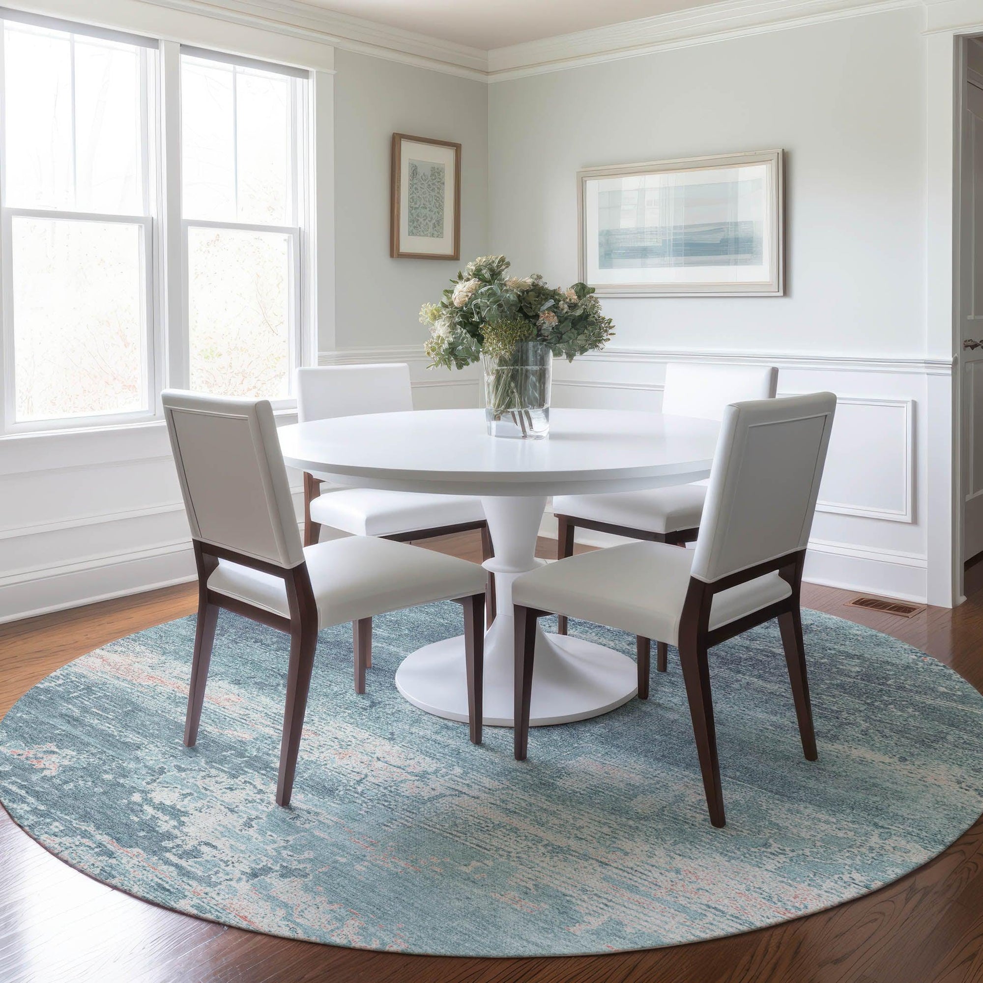 Addison Rugs Maeara Teal Washable Indoor-Outdoor Rug