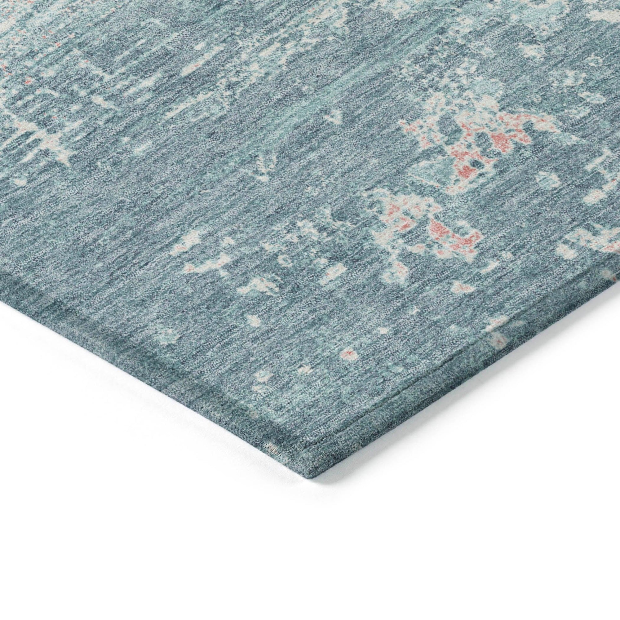 Addison Rugs Maeara Teal Washable Indoor-Outdoor Rug