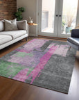 Addison Rugs Maearis Pink Washable Indoor-Outdoor Rug