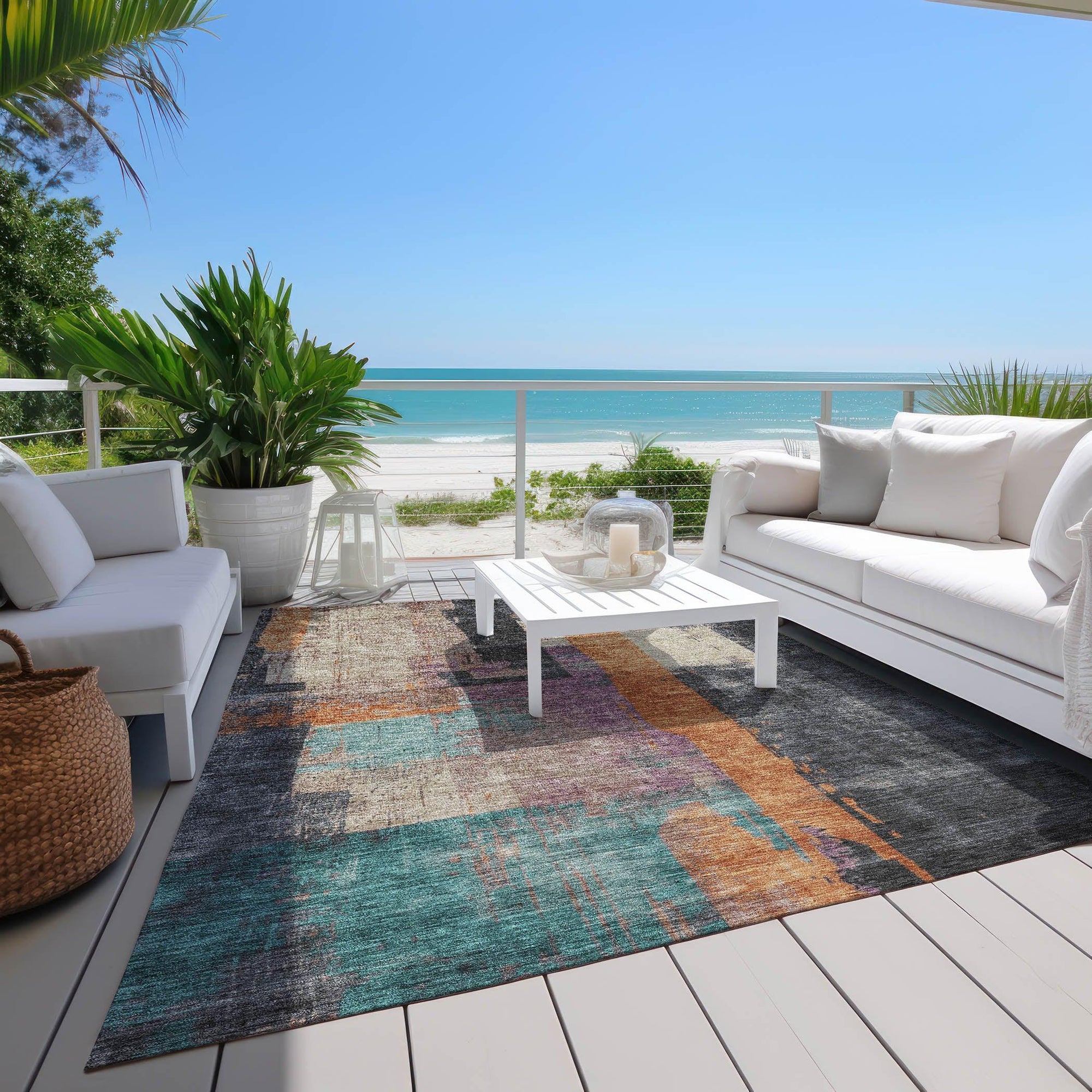 Addison Rugs Maearis Gray Washable Indoor-Outdoor Rug