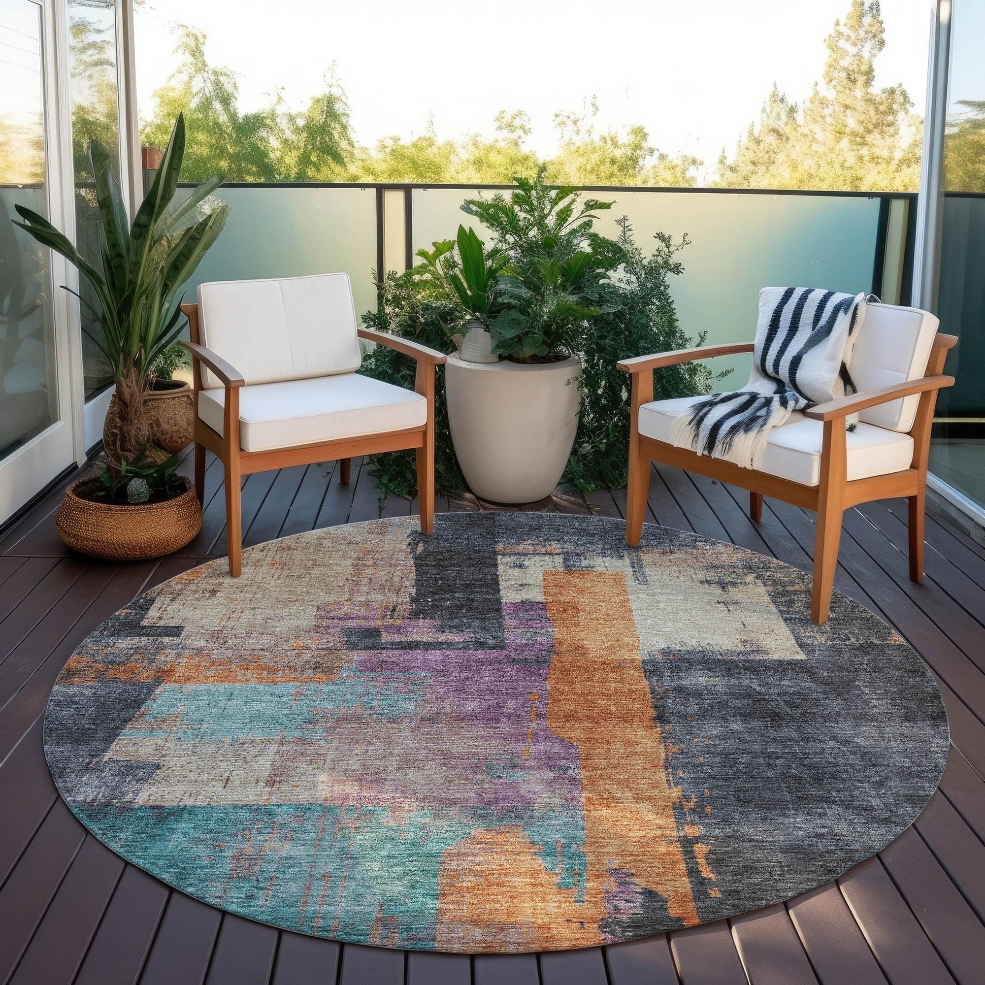 Addison Rugs Maearis Gray Washable Indoor-Outdoor Rug
