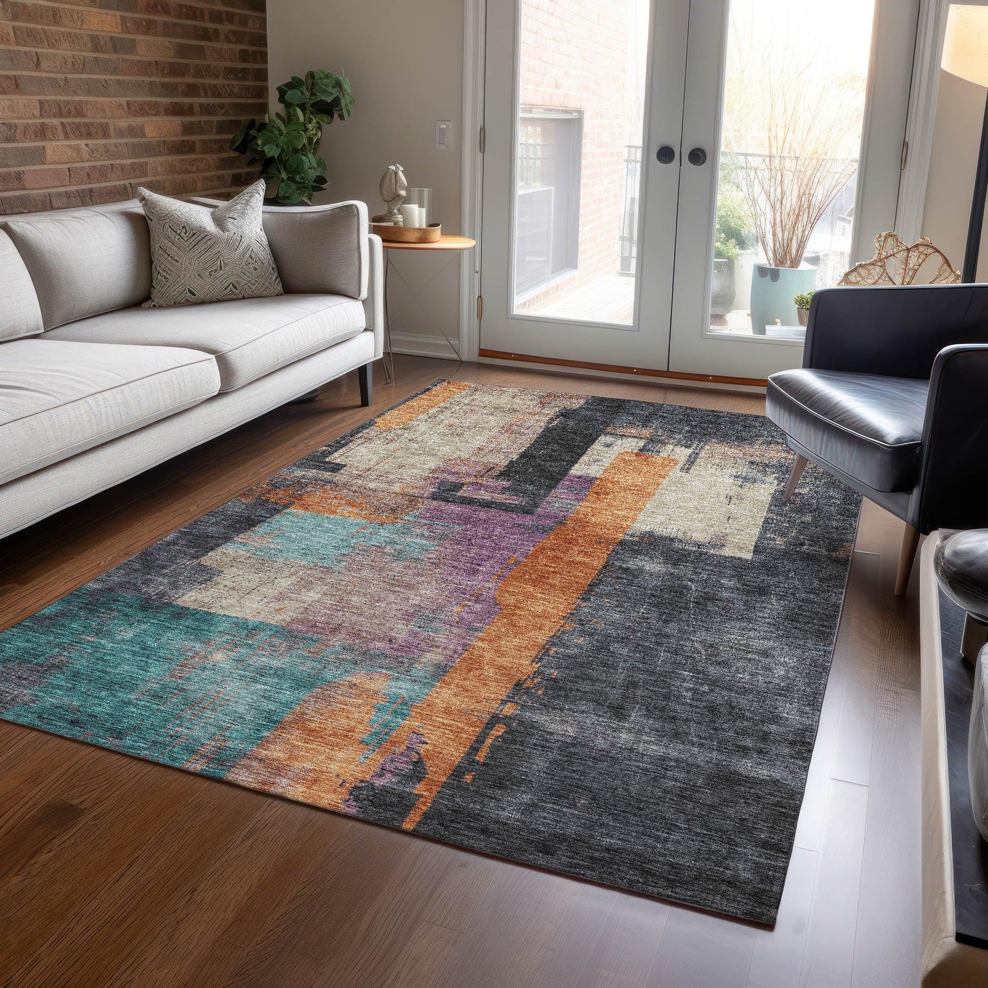 Addison Rugs Maearis Gray Washable Indoor-Outdoor Rug