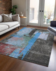 Addison Rugs Maearis Blue Washable Indoor-Outdoor Rug