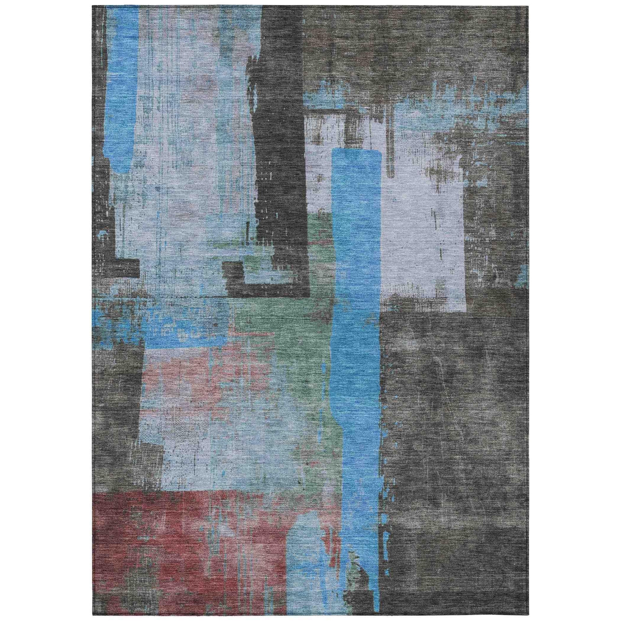 Addison Rugs Maearis Blue Washable Indoor-Outdoor Rug