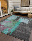 Addison Rugs Maearis Teal Washable Indoor-Outdoor Rug