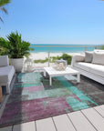 Addison Rugs Maearis Teal Washable Indoor-Outdoor Rug