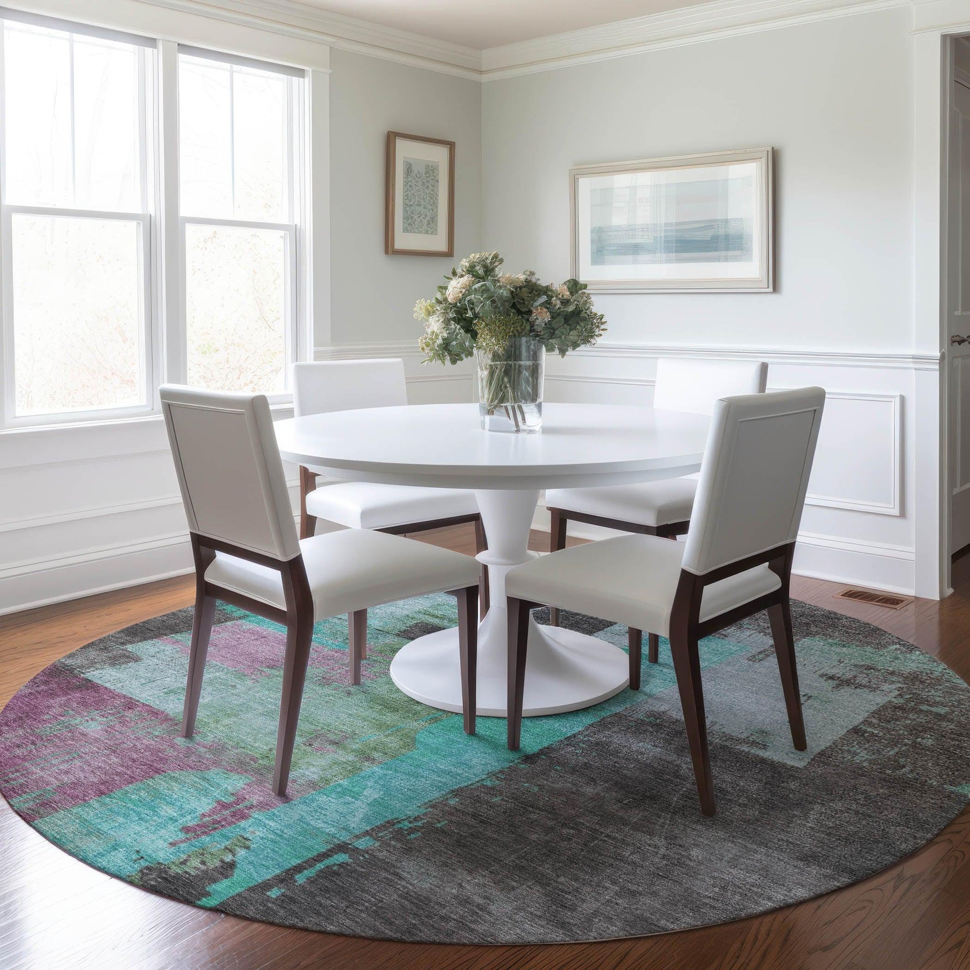 Addison Rugs Maearis Teal Washable Indoor-Outdoor Rug