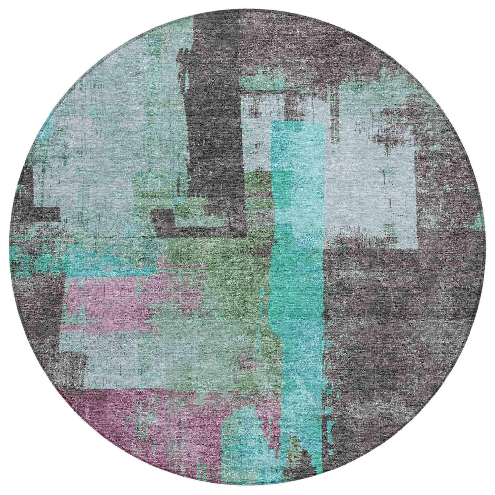 Addison Rugs Maearis Teal Washable Indoor-Outdoor Rug
