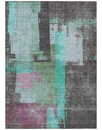 Addison Rugs Maearis Teal Washable Indoor-Outdoor Rug