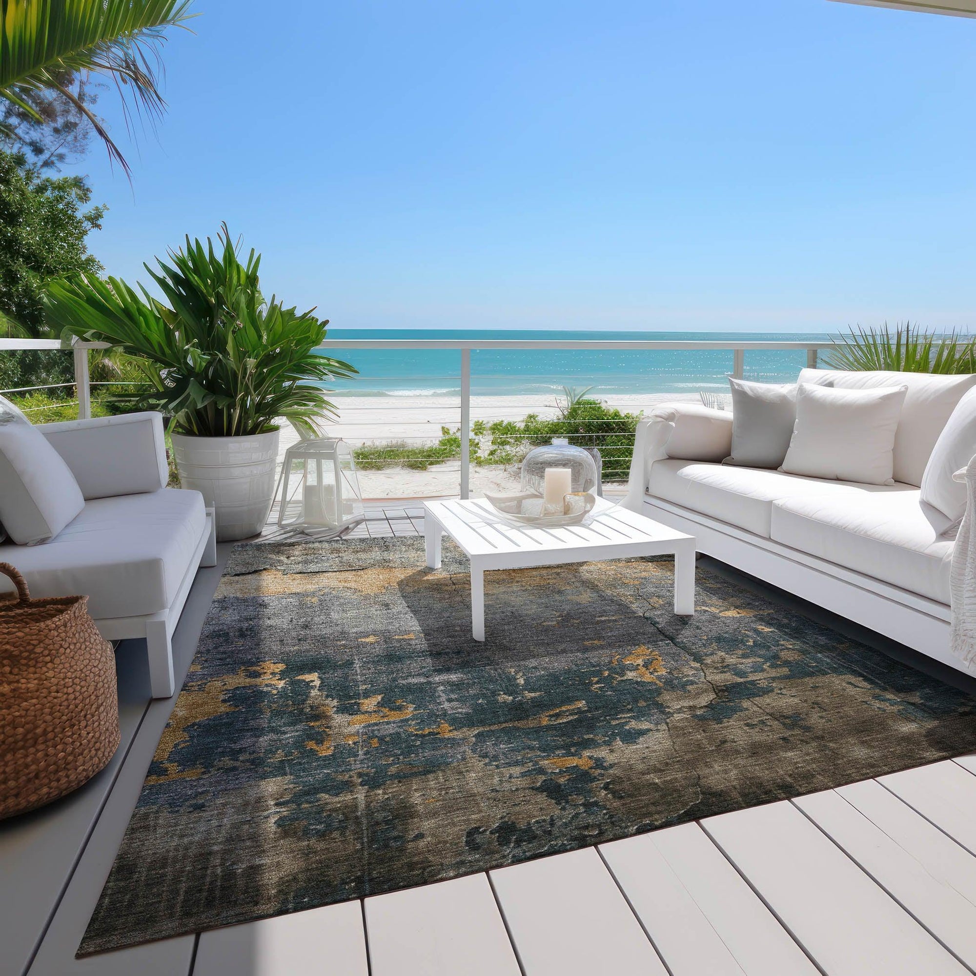 Addison Rugs Maeel Gray Washable Indoor-Outdoor Rug