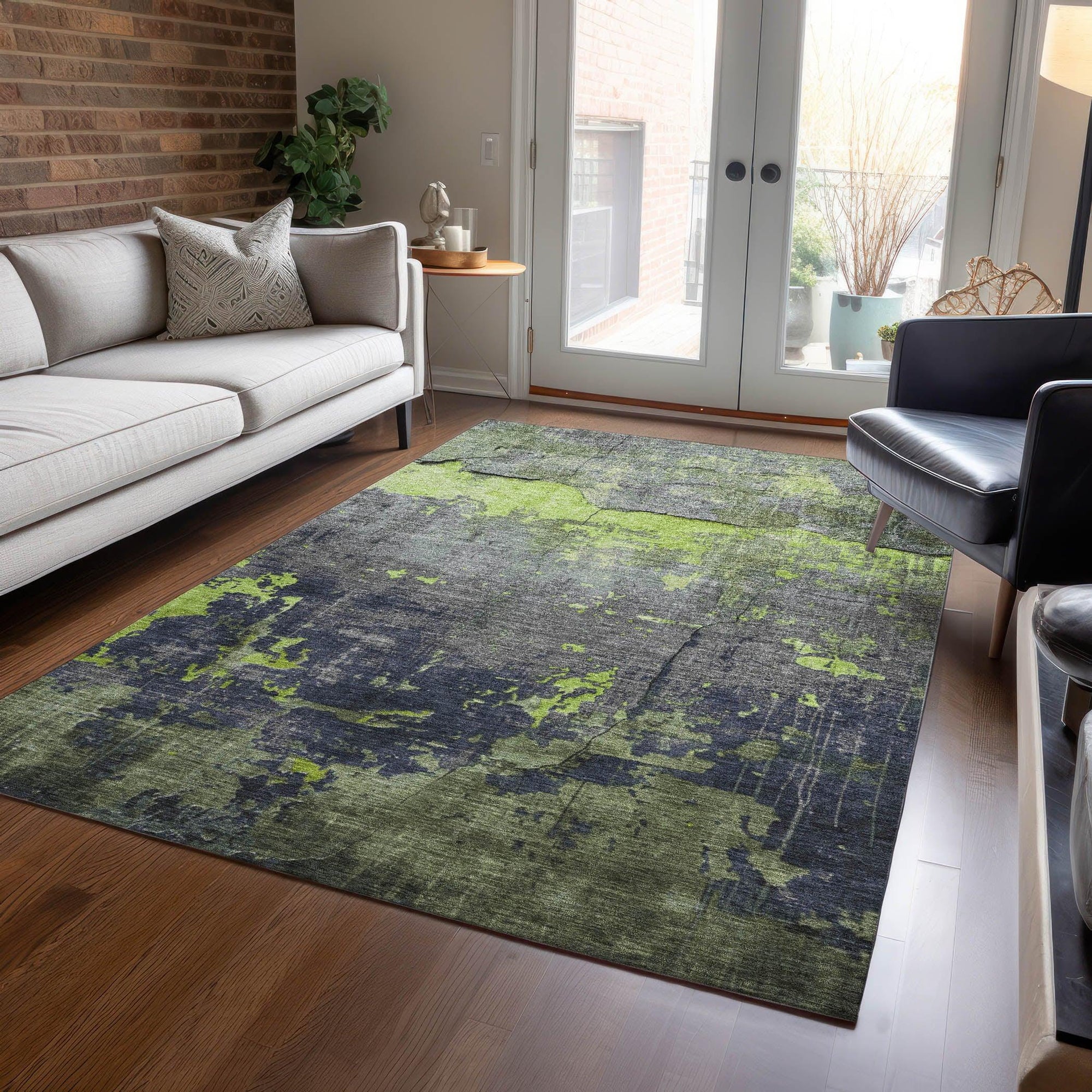 Addison Rugs Maeel Green Washable Indoor-Outdoor Rug