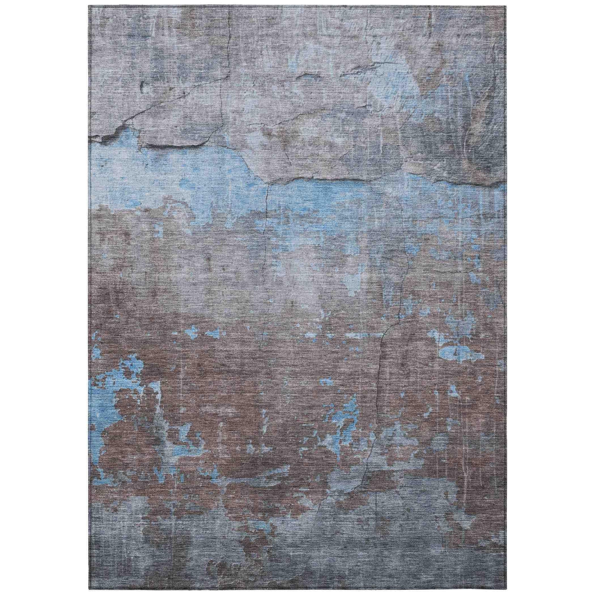 Addison Rugs Maeel Blue Washable Indoor-Outdoor Rug