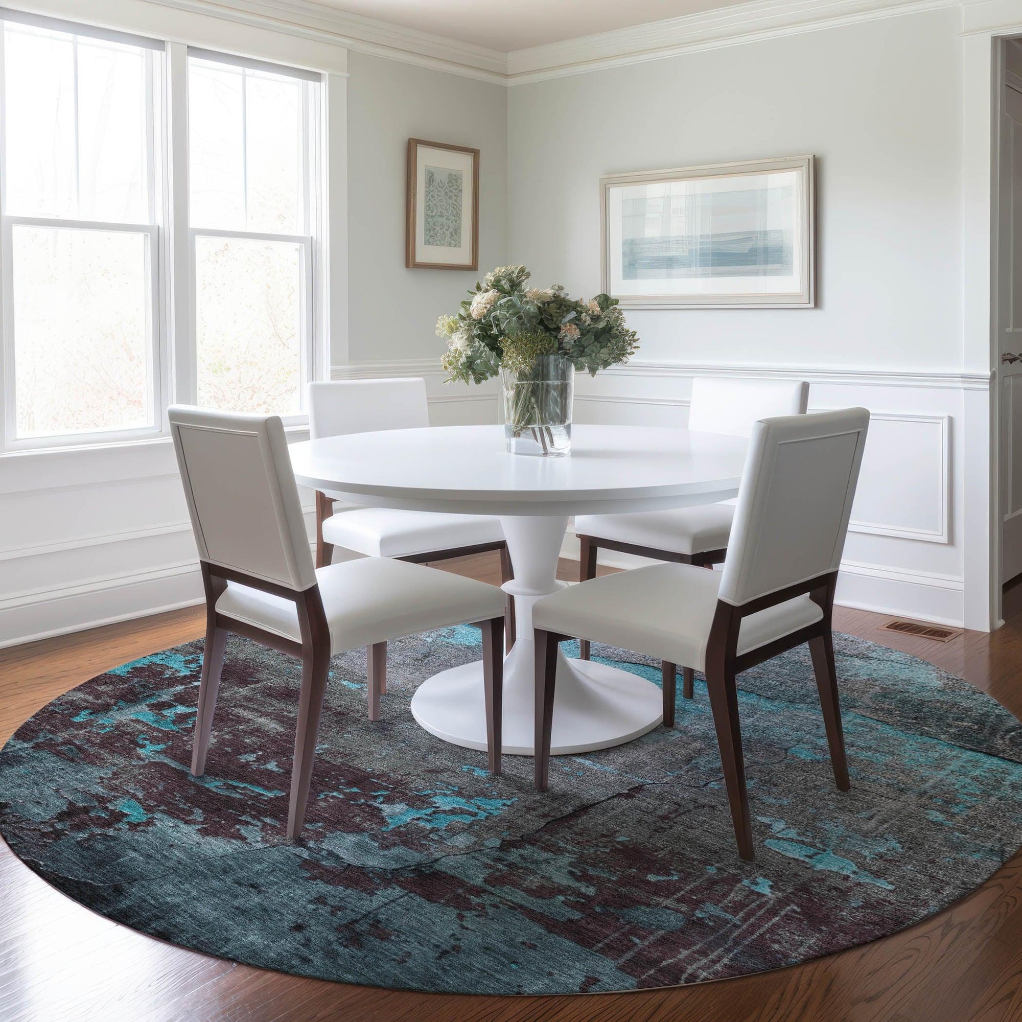 Addison Rugs Maeel Teal Washable Indoor-Outdoor Rug