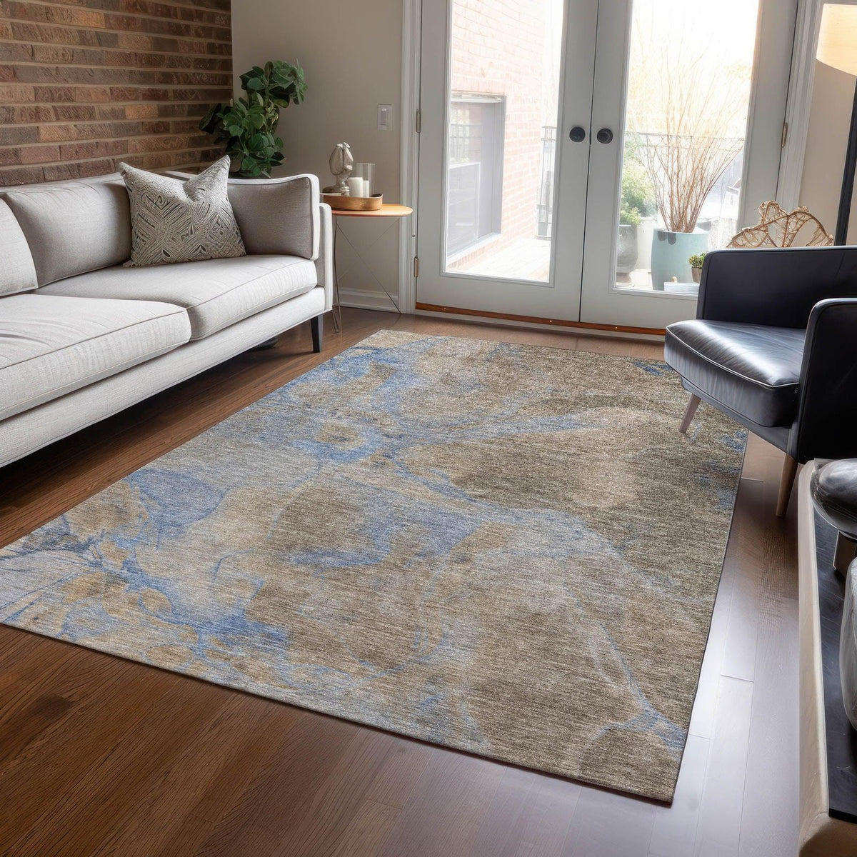 Addison Rugs Maeira Brown Washable Indoor-Outdoor Rug