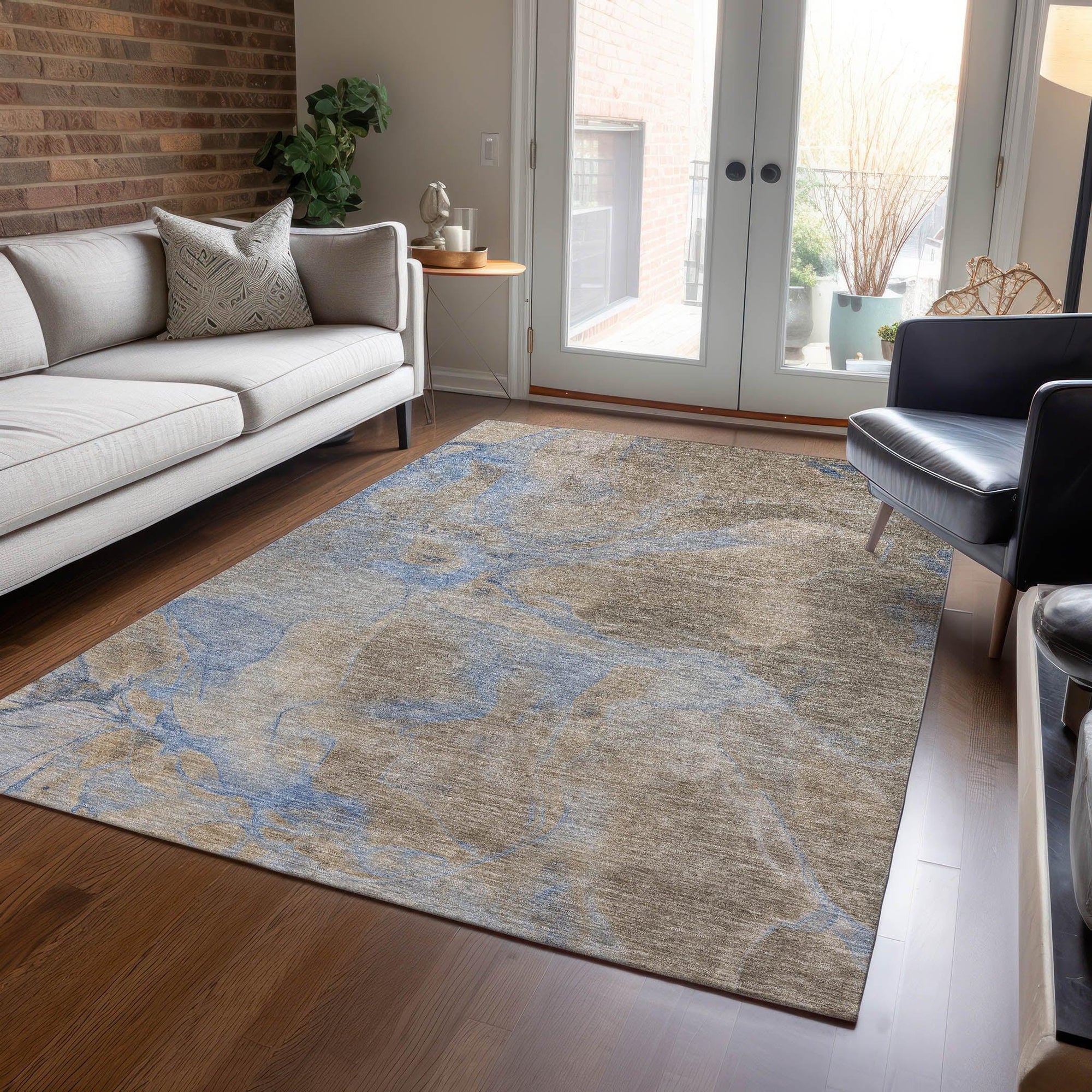 Addison Rugs Maeira Brown Washable Indoor-Outdoor Rug