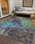 Addison Rugs Maeon Blue Washable Indoor-Outdoor Rug