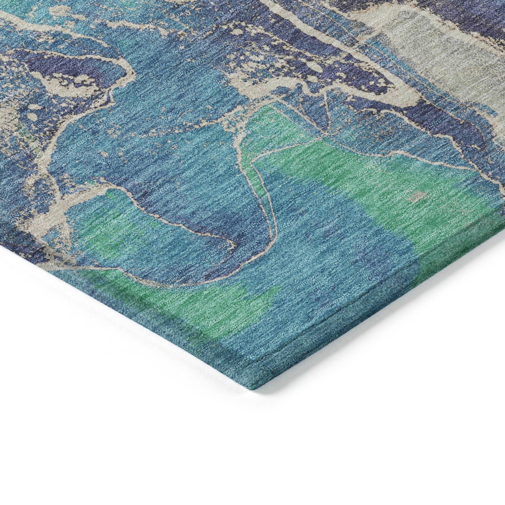 Addison Rugs Maeon Blue Washable Indoor-Outdoor Rug