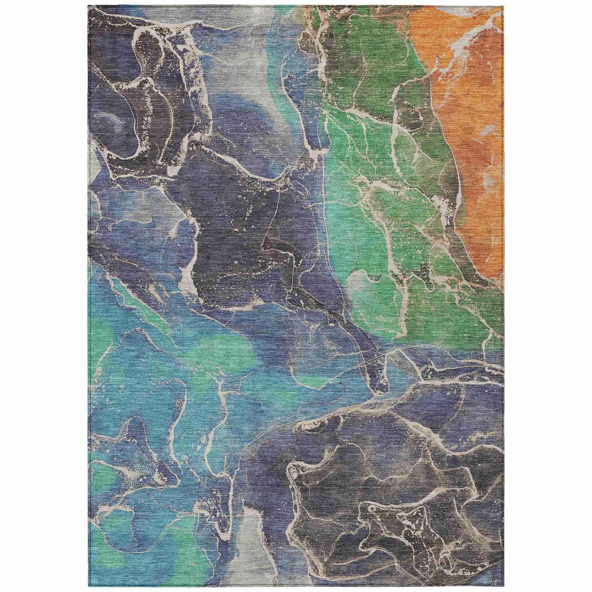 Addison Rugs Maeon Blue Washable Indoor-Outdoor Rug